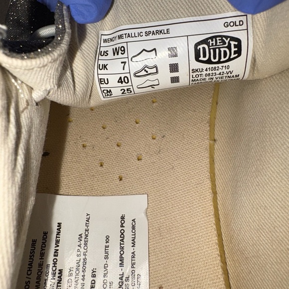 Hey Dude Women's Glitter Silver Slip-On Moccasins - Picture 6 of 8